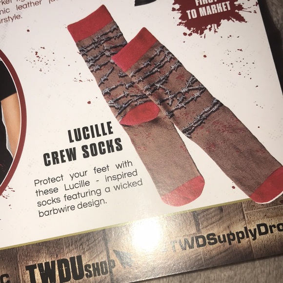 Lucille crew socks New official TWD Supply drop mens 10-13 - Picture 3 of 3